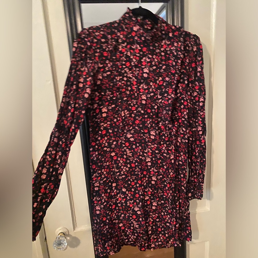 Express red floral alter dress